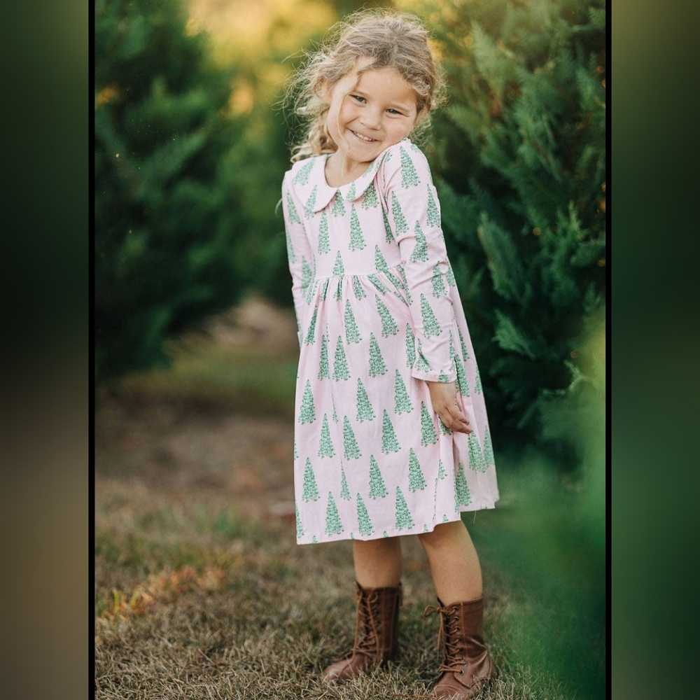 Boutique Christmas Tree Twirl Dress